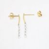 Picture of 18k Yellow Gold & Floating Round Brilliant Cut Diamonds Drop Earrings