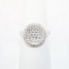 Picture of 18k White Gold & Pavé Set Diamond Disk Statement Ring 