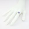 Picture of 14k White Gold & Cushion Cut Tanzanite Ring with Diamond Halo