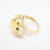 Picture of 14k Yellow Gold Figural Dolphin Ring with Green Tourmaline Eyes