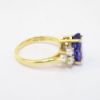 Picture of 18k Yellow Gold & Pear Cut Tanzanite Ring with Diamond Accents