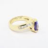 Picture of 14k Yellow Gold, Pear Cut Tanzanite & Diamond Faux Bypass Ring 