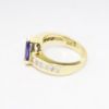 Picture of 14k Yellow Gold, Pear Cut Tanzanite & Diamond Faux Bypass Ring 