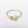 Picture of Nemati 14k Yellow Gold & Diamond Anchor Ring with Twisted band