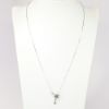 Picture of 14k White Gold, Green, Brown & Colorless Diamond Palm Tree & Moon Pendant Necklace 