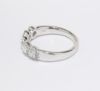 Picture of 14k White Gold & Five Diamonds with Halos Wedding Band