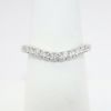 Picture of 14k White Gold & Diamond Contoured Wedding Band