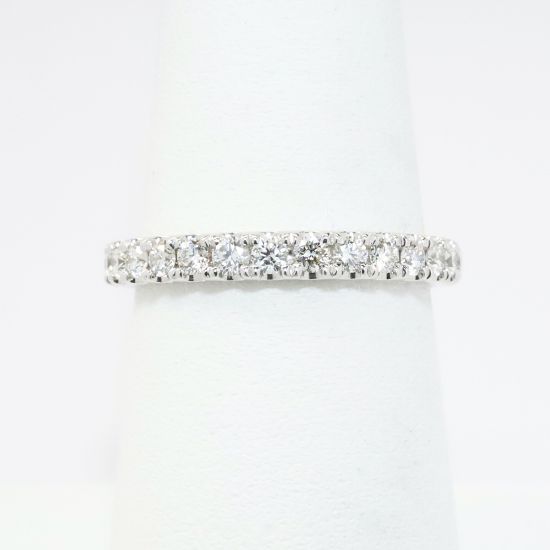 Picture of Classic 14k White Gold & Diamond Wedding Band