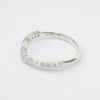 Picture of 14k White Gold & Diamond Sharply Contoured Wedding Band