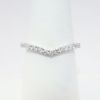 Picture of 14k White Gold & Diamond Sharply Contoured Wedding Band