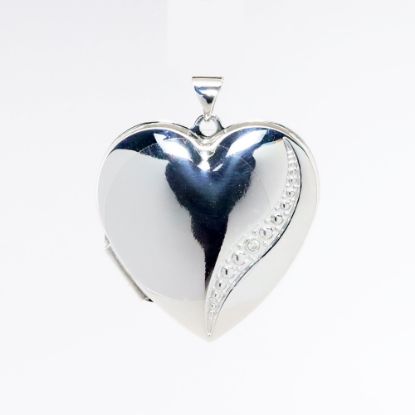 Picture of 14k White Gold Heart Locket