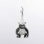 Picture of 14k White Gold with Pavé Set Black & White Diamonds Monkey Charm/Pendant