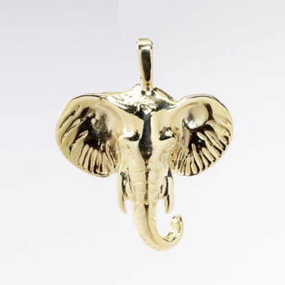 Picture of 14k Yellow Gold Elephant Head Pendant