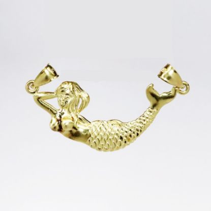 Picture of 14k Yellow Gold Swimming Mermaid Pendant