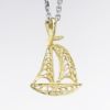 Picture of 14k Yellow Gold Filigree Sail Boat Pendant