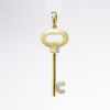 Picture of 14k Yellow Gold Skeleton Key Pendant with Diamond Accents