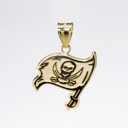 Picture of 10k Yellow Gold Tampa Bay Buccaneers Flag Pendant