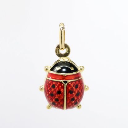 Picture of 14k Yellow Gold & Guilloche Enamel Ladybug Charm