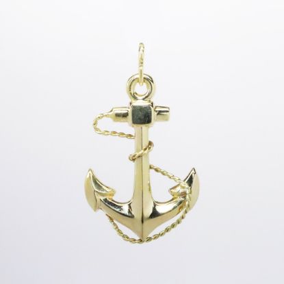 Picture of 14k Yellow Gold Anchor & Rope Charm