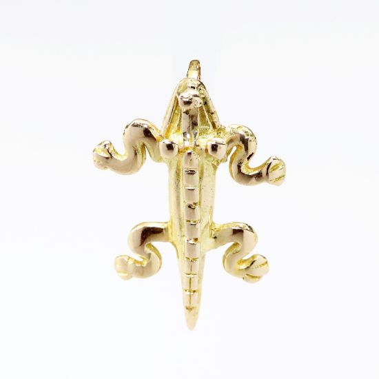 Picture of 14k Yellow Gold Aztec Inspired Lizard Pendant