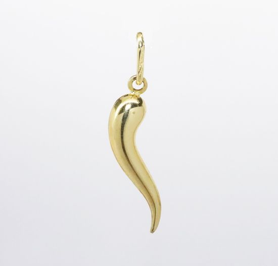 Picture of 18k Yellow Gold Italian Cornicello Horn Pendant