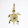 Picture of 14k Yellow Gold Sea Turtle Charm with Pink Crystal Eyes