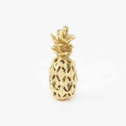 Picture of 14k Yellow Gold Pierced Pineapple Charm