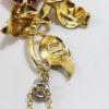 Picture of Mid Century 18k Yellow Gold, Burmese Ruby & Diamond Flower Pendant Necklace