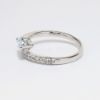 Picture of 14k White Gold & Diamond Bypass Ring with Marquise Cut Aquamarine Accent