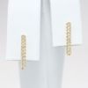 Picture of 14k Yellow Gold & Diamond Bar Earrings