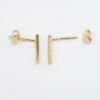 Picture of 14k Yellow Gold & Diamond Bar Earrings