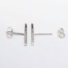 Picture of 14k White Gold & Diamond Bar Earrings