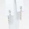 Picture of 14k White Gold & Diamond Chain Front to Back Earrings