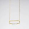 Picture of 14k Yellow Gold Necklace with Gold & Diamond Paperclip Style Pendant