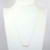 Picture of 14k Yellow Gold Necklace with Bezel Set Diamond Zig Zag Pendant