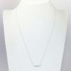 Picture of 14k White Gold Necklace with Bezel Set Diamond Zig Zag Pendant