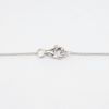 Picture of 14k White Gold Necklace with Baguette & Round Cut Diamond Curved Pendant