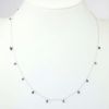 Picture of Adjustable 18k White Gold Necklace with Round Blue Sapphire Bead Stations