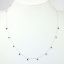 Picture of Adjustable 18k White Gold Necklace with Round Blue Sapphire Bead Stations