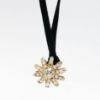 Picture of 14k Yellow Gold & Old Mine Cut Diamond Flower Brooch/Pendant  