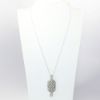 Picture of Late Edwardian Era Platinum Necklace with Ornate Diamond Pendant 