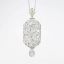 Picture of Late Edwardian Era Platinum Necklace with Ornate Diamond Pendant 