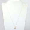 Picture of 14k Rose Gold Necklace with Pear Cut Morganite & Diamond Halo Pendant