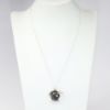 Picture of White Gold Necklace with White Gold & Diamond Sea Turtle Pendant with Black Mother of Pearl Shell