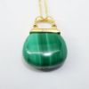 Picture of Yellow Gold Necklace with Carved Malachite & Gold Purse Pendant with Diamond Accents