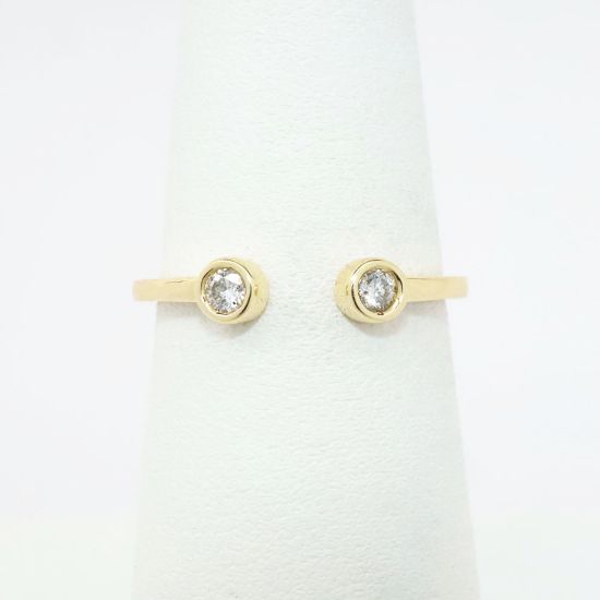 Picture of 14k Yellow Gold & Diamond Open Skank Ring