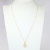 Picture of 14k Rose Gold Necklace and Opal Cabochon Pendant with Diamond Halo