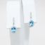 Picture of 14k White Gold & Oval Cut Blue Topaz Drop Earrings with Diamond Accents