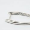 Picture of 14k White Gold & Diamond Pointed Hoop Earrings