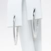 Picture of 14k White Gold & Diamond Pointed Hoop Earrings